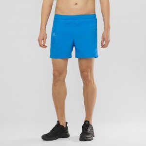 Salomon Agile 5 Shorts Herre Blå | 15946-YBSE