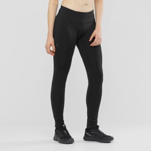 Salomon Agile Warm Tight W Tights Dame Sort | 49107-CKSO