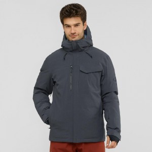 Salomon Arctic Down Jacket M Skijakker Herre Gray | 93650-DNRB