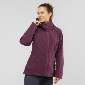 Salomon Arctic Jacket W Skijakker Dame Lilla | 34790-ZUQC