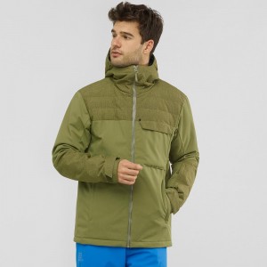 Salomon Deepsteep Jacket M Skijakker Herre Grøn | 93048-DJUY