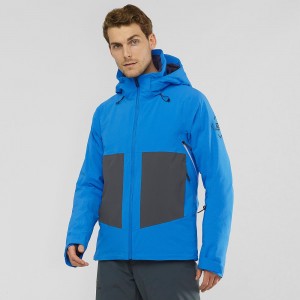 Salomon Epic Jacket M Skijakker Herre Blå | 74186-GULY