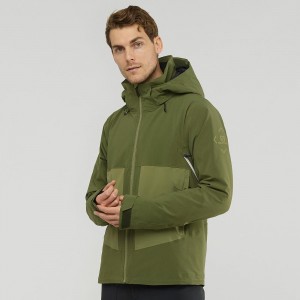 Salomon Epic Jacket M Skijakker Herre Grøn | 70891-BHFM