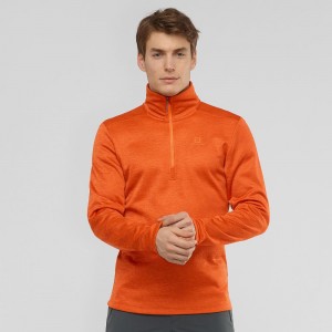 Salomon Essential Lightwarm Seamless Skijakker Herre Orange | 74529-PZDA