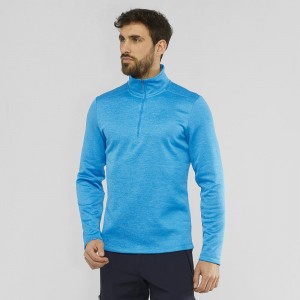 Salomon Essential Lightwarm Seamless Skijakker Herre Blå | 35291-LTYG