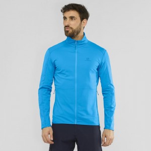 Salomon Essential Lightwarm Skijakker Herre Blå | 49371-OQYL