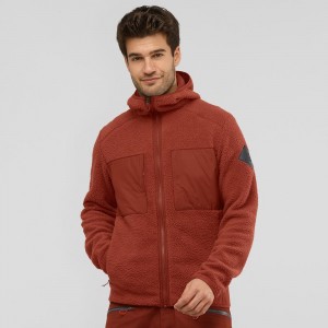 Salomon Essential Warm Teddy Skijakker Herre Rød | 69381-DJFE