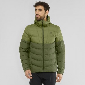 Salomon Essential Xwarm Insulated Hættetrøje Herre Grøn | 47186-GBAN