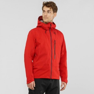 Salomon Outpeak 3L Light Shell Jacket M Skijakker Herre Rød | 71925-RBCV