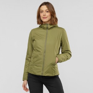 Salomon Outrack Insulated Jakke Dame Grøn | 53240-RMPY