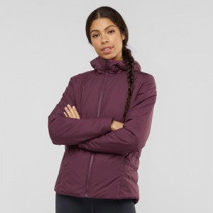 Salomon Outrack Insulated Jakke Dame Lilla | 90358-TEAM