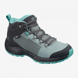 Salomon Outward Climasalomon Vandtætte Trekking Børn Grøn | 23490-ALUP