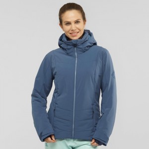 Salomon Prevail Jacket W Skijakker Dame Mørkeblå | 17624-SCPO