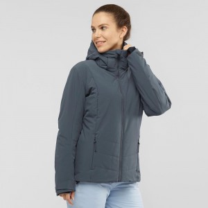 Salomon Prevail Jacket W Skijakker Dame Gray | 84563-MDLZ