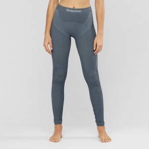 Salomon Primo Warm Tight Seamless W Tights Dame Gray | 03246-GMFR