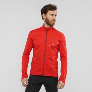 Salomon Rs Softshell Jkt M Jakke Herre Rød | 15946-IKQZ