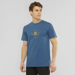 Salomon Salomon Bomulds Tee M T Shirts Herre Mørkeblå | 62751-YXWA