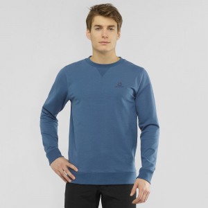 Salomon Shift Crewneck M Pullover Herre Mørkeblå | 10398-YGWH