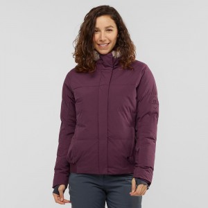 Salomon Snuggly Warm Jacket W Skijakker Dame Lilla | 47965-WEZR