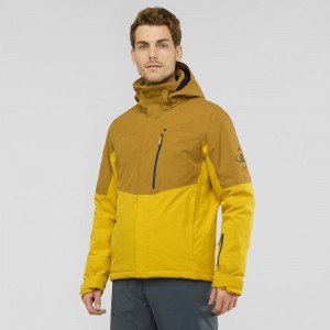 Salomon Speed Skijakker Herre Gul | 43829-HYWP