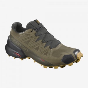 Salomon Speedcross 5 Gore-Tex Trail Løbesko Herre Grøn | 24571-AEIV