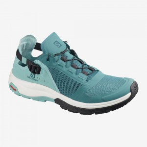 Salomon Tech Amphib 4 W Badelatschen Dame Blå | 43817-QKXU