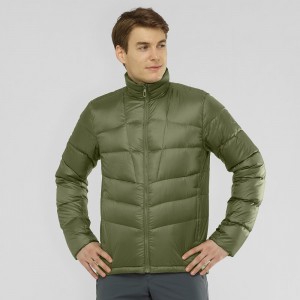 Salomon Transition Down Jacket M Jakke Herre Grøn | 19265-DKFC