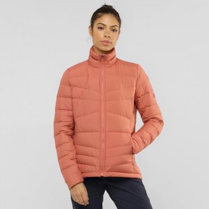 Salomon Transition Down Jacket W Jakke Dame Orange | 84527-PKOZ