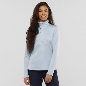 Salomon Transition Half Zip W Skijakker Dame Blå | 23170-ZEGJ