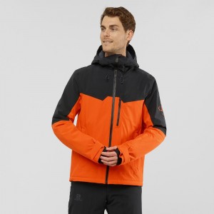 Salomon Untracked Skijakker Herre Orange | 82350-WGLX