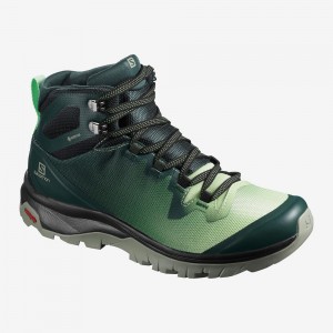 Salomon Vaya Mid Gore-Tex Vandrestøvler Dame Grøn | 60178-RNDK