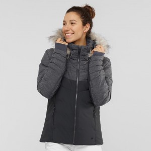 Salomon Warm Ambition Jacket W Skijakker Dame Sort | 69043-TWQD