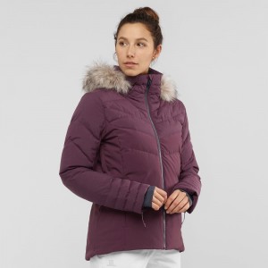 Salomon Warm Ambition Jacket W Skijakker Dame Lilla | 04653-TOWI