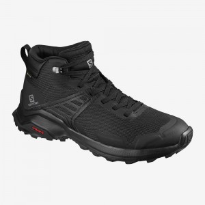 Salomon X Raise Mid Gore-Tex Vandrestøvler Herre Sort | 68354-DRSQ