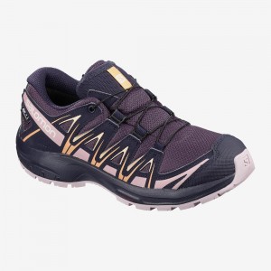 Salomon Xa Pro 3D Cswp J Trail Løbesko Børn Lilla | 49253-HVEN