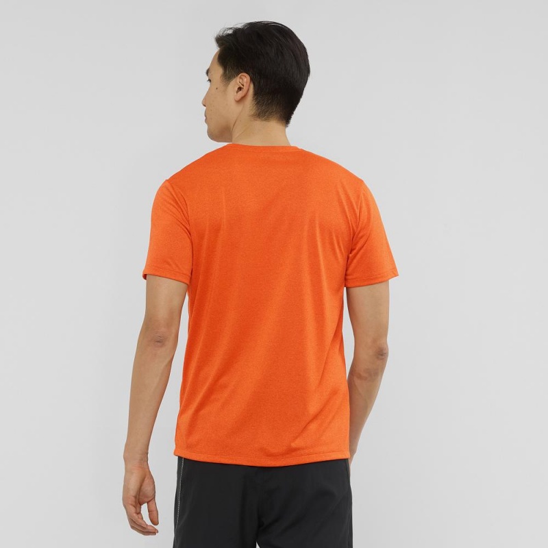 Salomon Agile Grafisk Tee M Toppe Herre Orange | 14852-JSIN