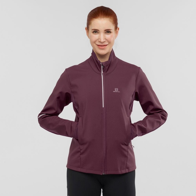 Salomon Agile Softshell Jakke Dame Lilla | 65082-SGAN