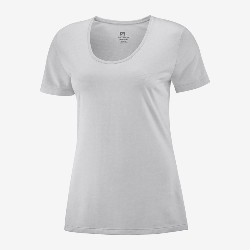 Salomon Agile T Shirts Dame Hvide | 47609-JVRG