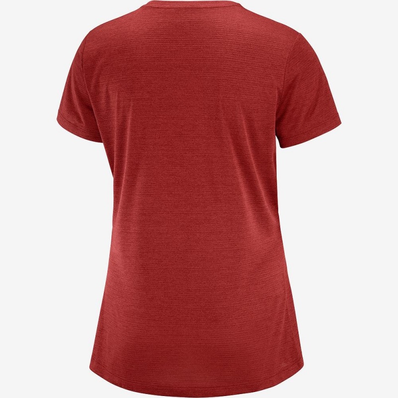 Salomon Agile T Shirts Dame Rød | 82401-PNDT