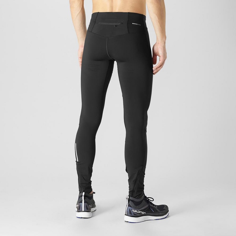 Salomon Agile Warm Tight M Tights Herre Sort | 58023-PKIU