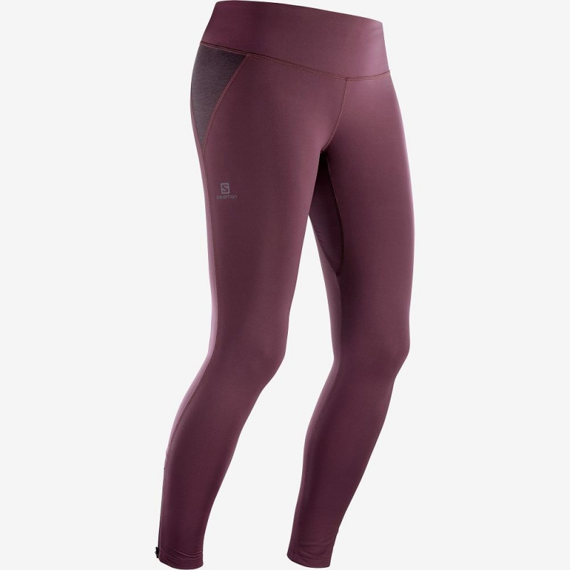 Salomon Agile Warm Tight W Tights Dame Lilla | 74513-RDHG