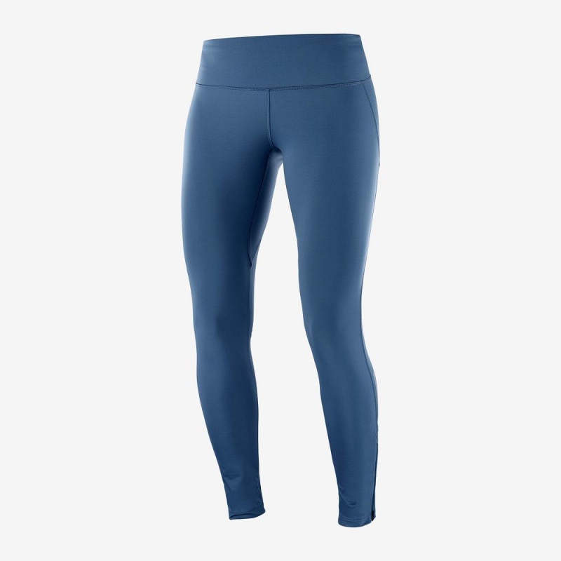 Salomon Agile Warm Tight W Tights Dame Mørkeblå | 34089-WTUY