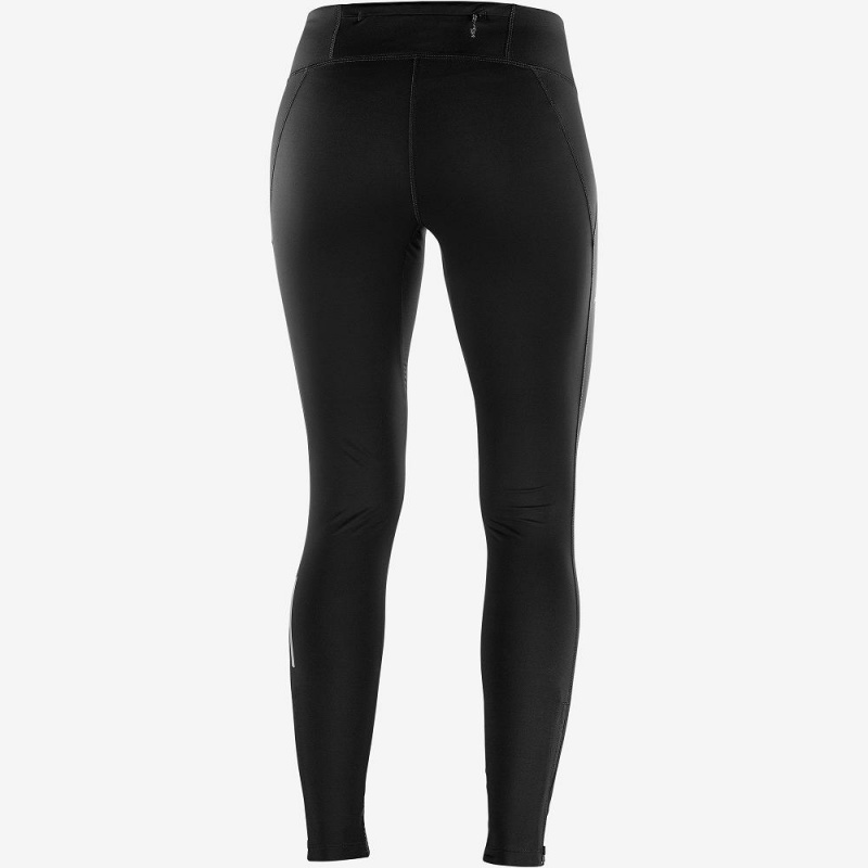 Salomon Agile Warm Tight W Tights Dame Sort | 02875-OPMX