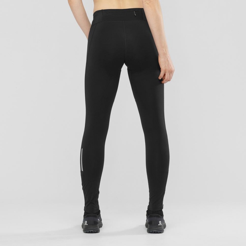 Salomon Agile Warm Tight W Tights Dame Sort | 49107-CKSO