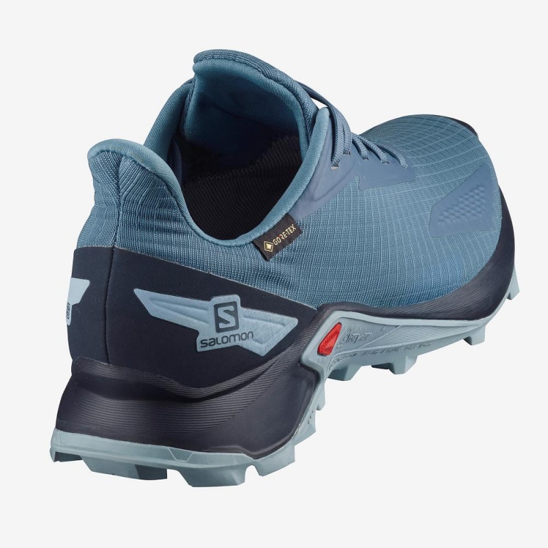 Salomon Alphacross Blast Gtx W Trail Løbesko Dame Blå | 24193-OQZP