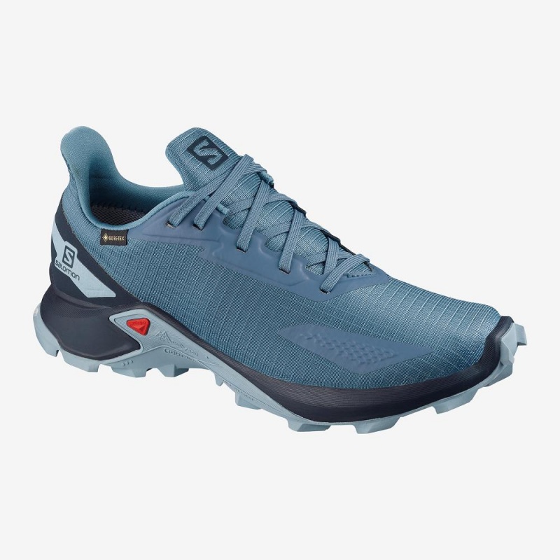 Salomon Alphacross Blast Gtx W Trail Løbesko Dame Blå | 24193-OQZP