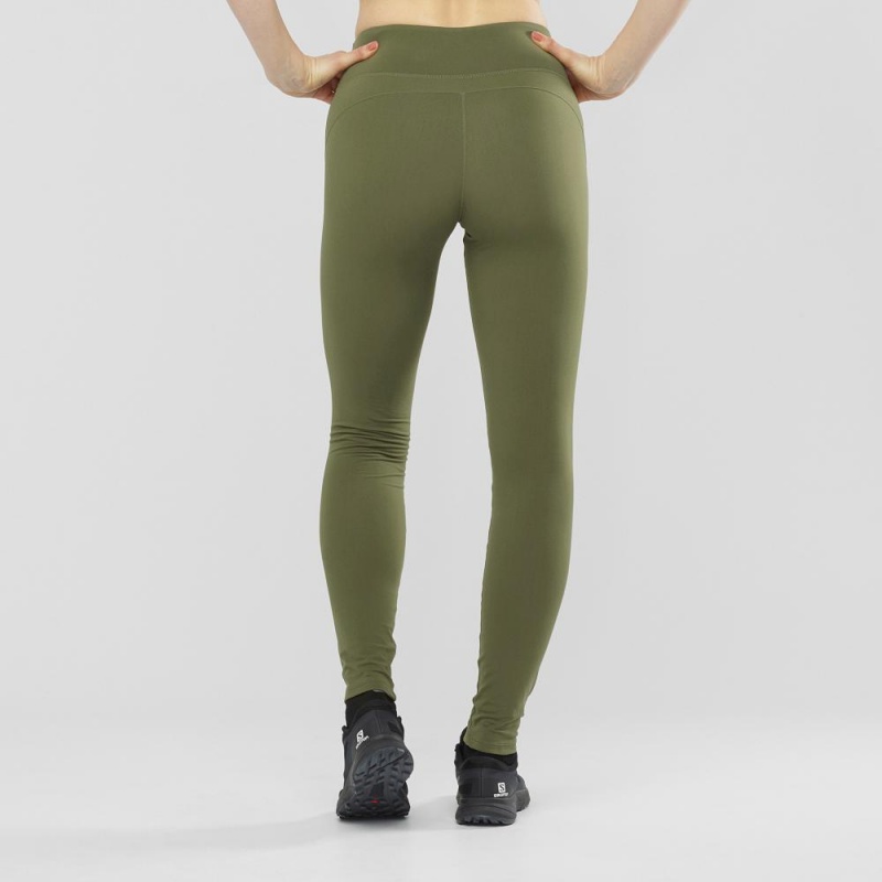 Salomon Comet Warm Tight W Tights Dame Grøn | 16857-BTUW