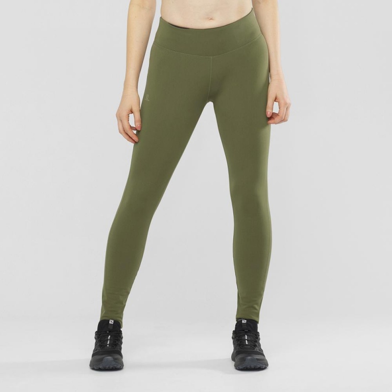 Salomon Comet Warm Tight W Tights Dame Grøn | 16857-BTUW