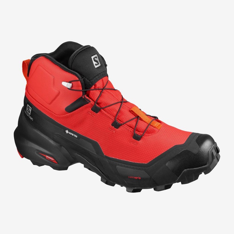 Salomon Cross Hike Mid Gore-Tex Vandrestøvler Herre Rød | 79084-TVBI