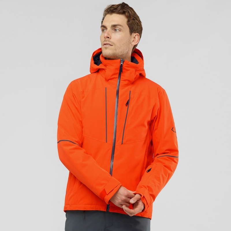 Salomon Edge Skijakker Herre Orange | 62301-UDCP